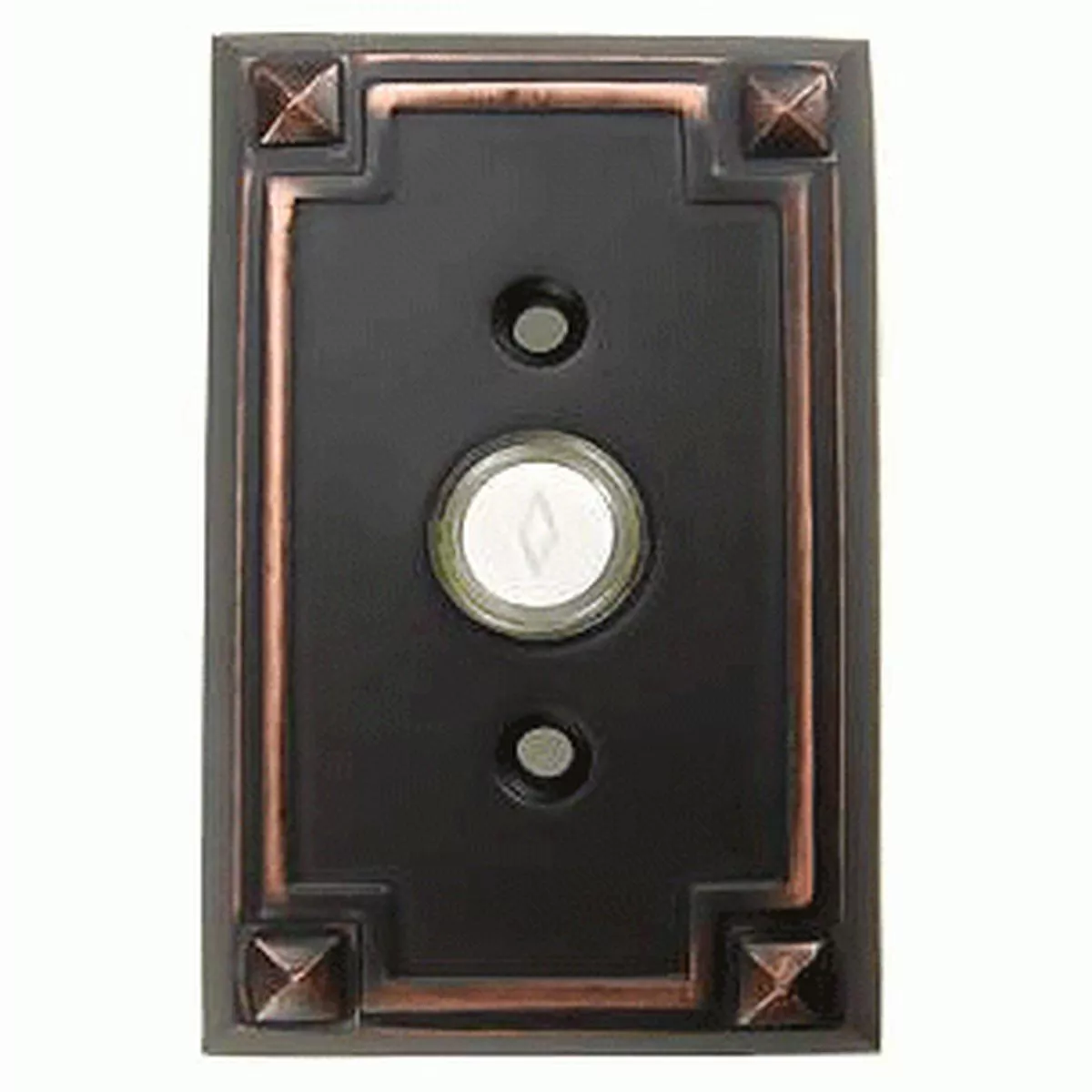 Emtek 2451 Doorbell Button With Arts & Craft Rosette