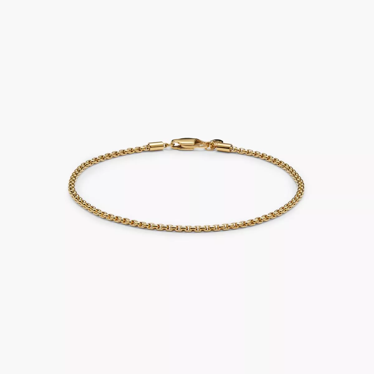 Essential Round Box Chain Bracelet – Gold