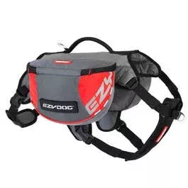 EzyDog Summit Dog Backpack – Red/Gray