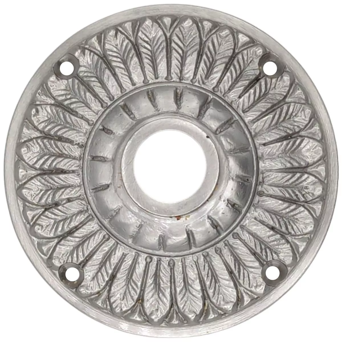 Feather Style Solid Brass Rosettes (Several Finishes Available) – Privacy (Bed/Bath) | Satin Nickel