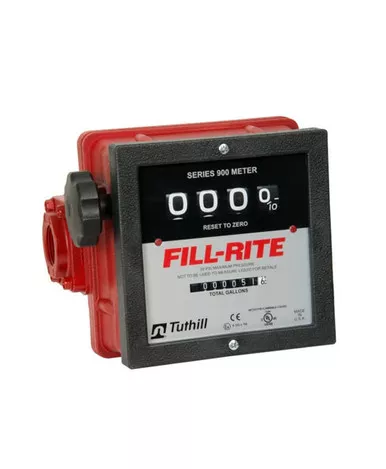 Fill-Rite 901CL1.5PT 1-1/2'' NPT 4 Wheel Heavy Duty Mechanical Flow Meter (23-151 LPM) - PT BADJA