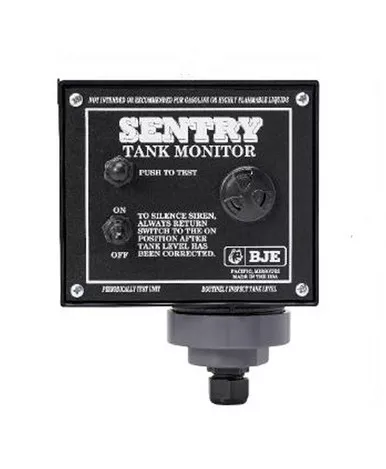 Husky 007726 BJE Sentry High or Low Wall Mount Battery Operated Tank Alarm w/ Built-in 103 Decibel Siren and 12 Volt Transformer and 2'' NPT Tank Fitting