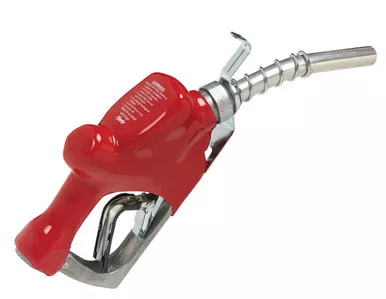 Husky 696203N 1'' Inlet NPT Farm & Commercial Fueling 1GS Automatic Shut-Off Light Duty Diesel Nozzle w/ Three Notch Hold Open Clip & Metal Hand Guard
