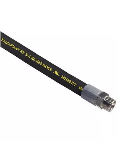 Husky CP12ET08 EagleFlex 3/4'' x 8' Black E0-E85 Wirebraid Whip Hose
