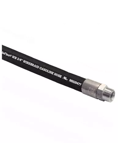Husky CP12WB09L EagleFlex 3/4'' x 9' Black Low Cost Wirebraid Whip Hose