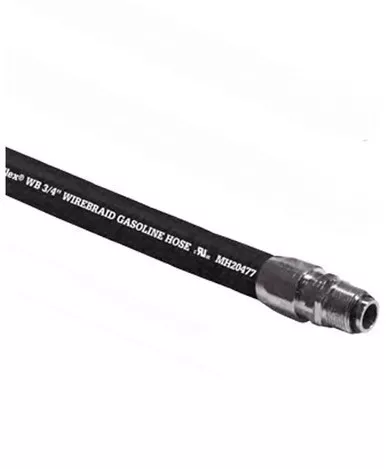Husky CP16WB09SV EagleFlex 1'' x 9' Black Wirebraid Whip Hose with Swivel