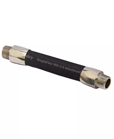 Husky CP16WB20LX EagleFlex 1'' x 20' Black Low Cost Wirebraid Whip Hose (Bulk)
