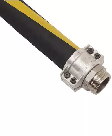 Husky CP200720HDGD 1-1/4'' x 60' Male x Male NPT Hewitt 4113 Reusable Tin Plate Brass Fitting Aviation Hose
