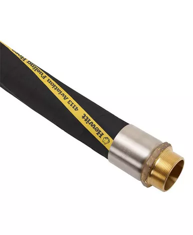 Husky CP400084HABA 2-1/2'' x 7' Male x Male NPT Hewitt 4113 Permanent Brass Fitting Aviation Hose (Not Reuseable)