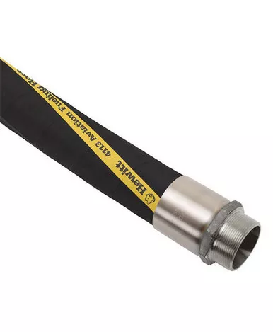 Husky CP640300HABA 4'' x 25' OAL Male x Male NPT Hewitt 4113 Permanent Stainless Steel Fitting Aviation Hose (Not Reuseable)