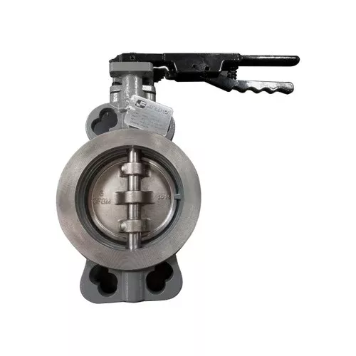 J-Flow Controls 9-8224BCCCW110 ANSI 150# 3 in. Wafer Style Stainless Steel Disc High Performance Carbon Steel Butterfly Valve