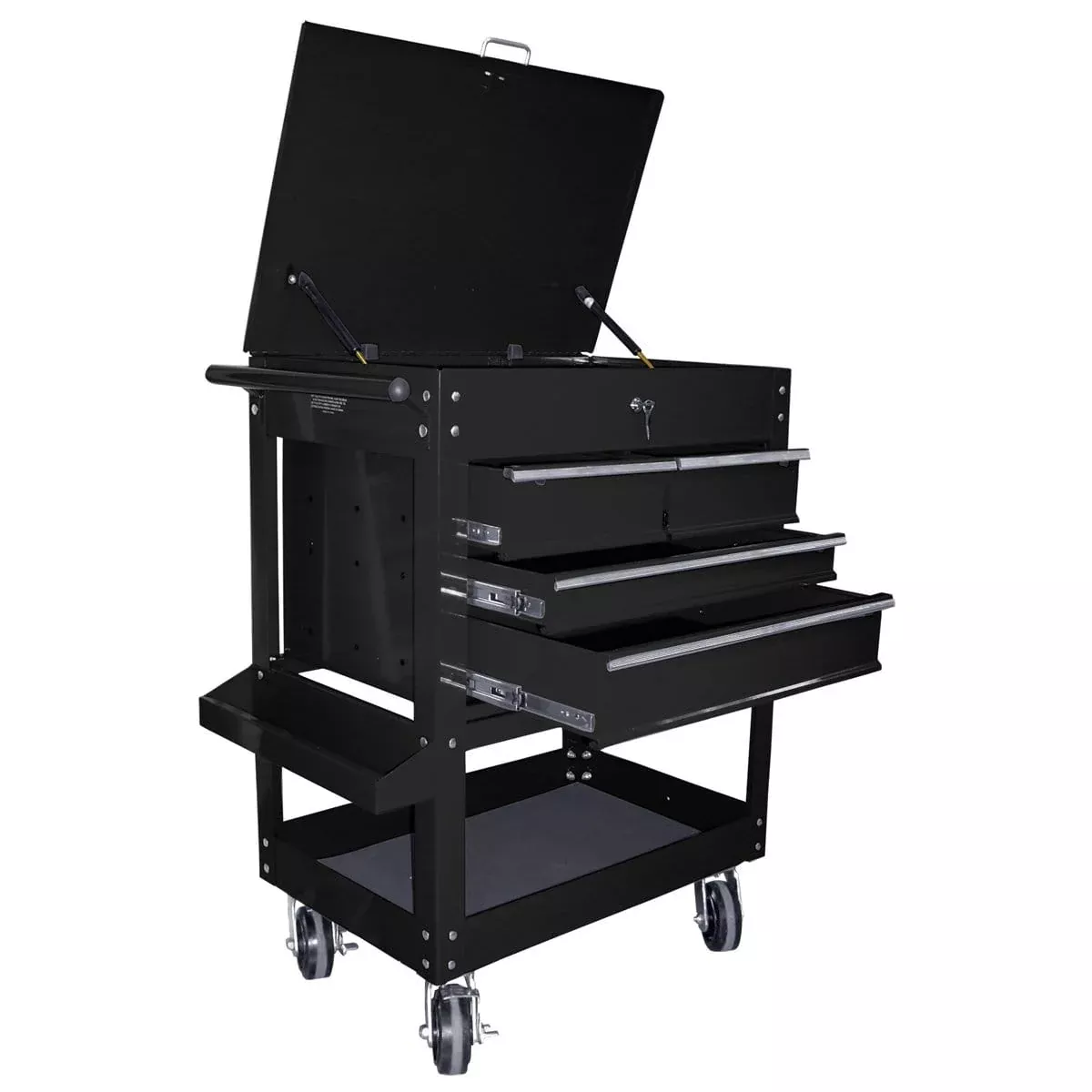 K Tool International KTI-75145 Heavy Duty 4-Drawer Service Cart, Black