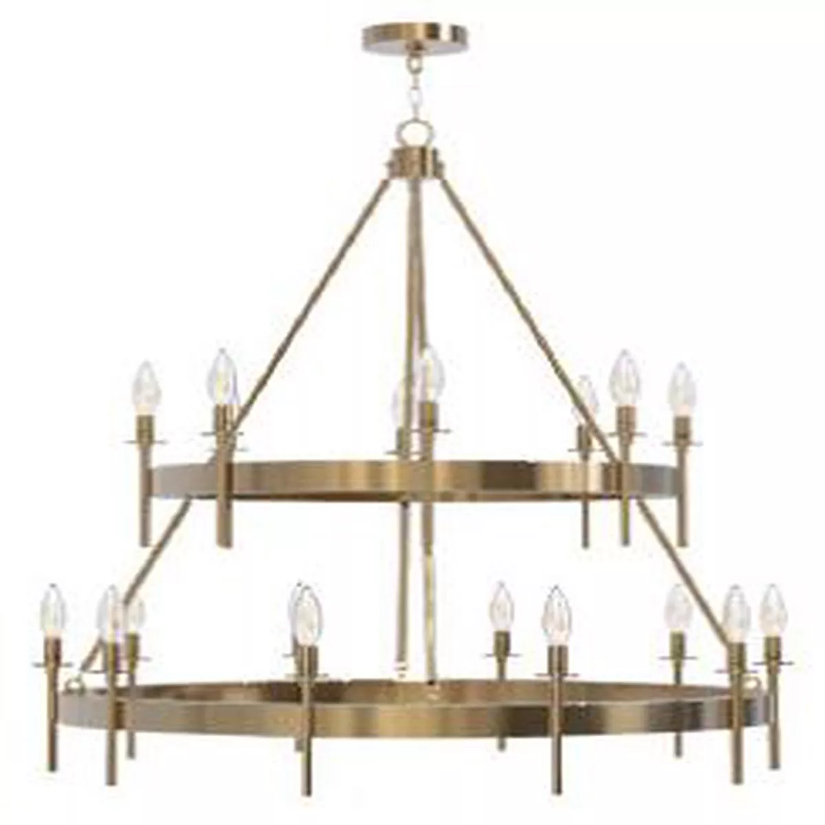 Larrson 18 Light Chandelier in Satin Brass – Default Title