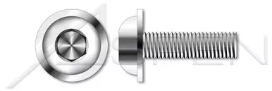 M10-1.5 X 55mm ISO 7380-2, Metric, Flanged Button Head Hex Socket Cap Screws, Full Thread, A4 Stainless Steel