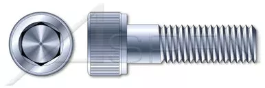 M10-1.5 X 80mm DIN 912 / ISO 4762, Metric, Hex Socket Head Cap Screws, Class 8.8 Steel, Zinc Plated
