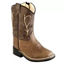 Old West Toddler’s Broad Square Toe Western Boots