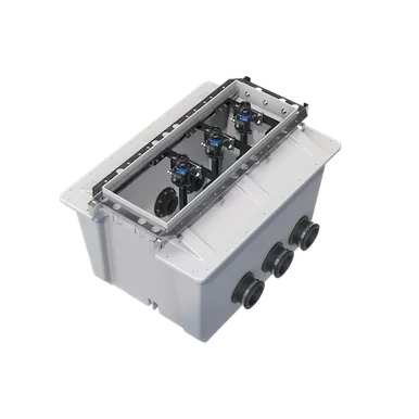 OPW DSENR-FC-15-1836-123567 Pre-Plumbed DSE Dispenser Sump, DSE Base with Rigid Entry Fittings, SBC Compatible NPT Tees/Elbows, 18" Flex Connectors, 1.5" Pipe, Gilbarco Encorec Dispenser, 123567 Configurations
