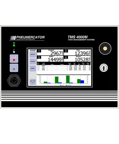 Pneumercator TMS4000M-26-000-10 TMS4000M Series Automatic Tank Gauge, NEMA 12 Panel Mount Enclosure, 95-250 VAC,Base Console (No Printer)