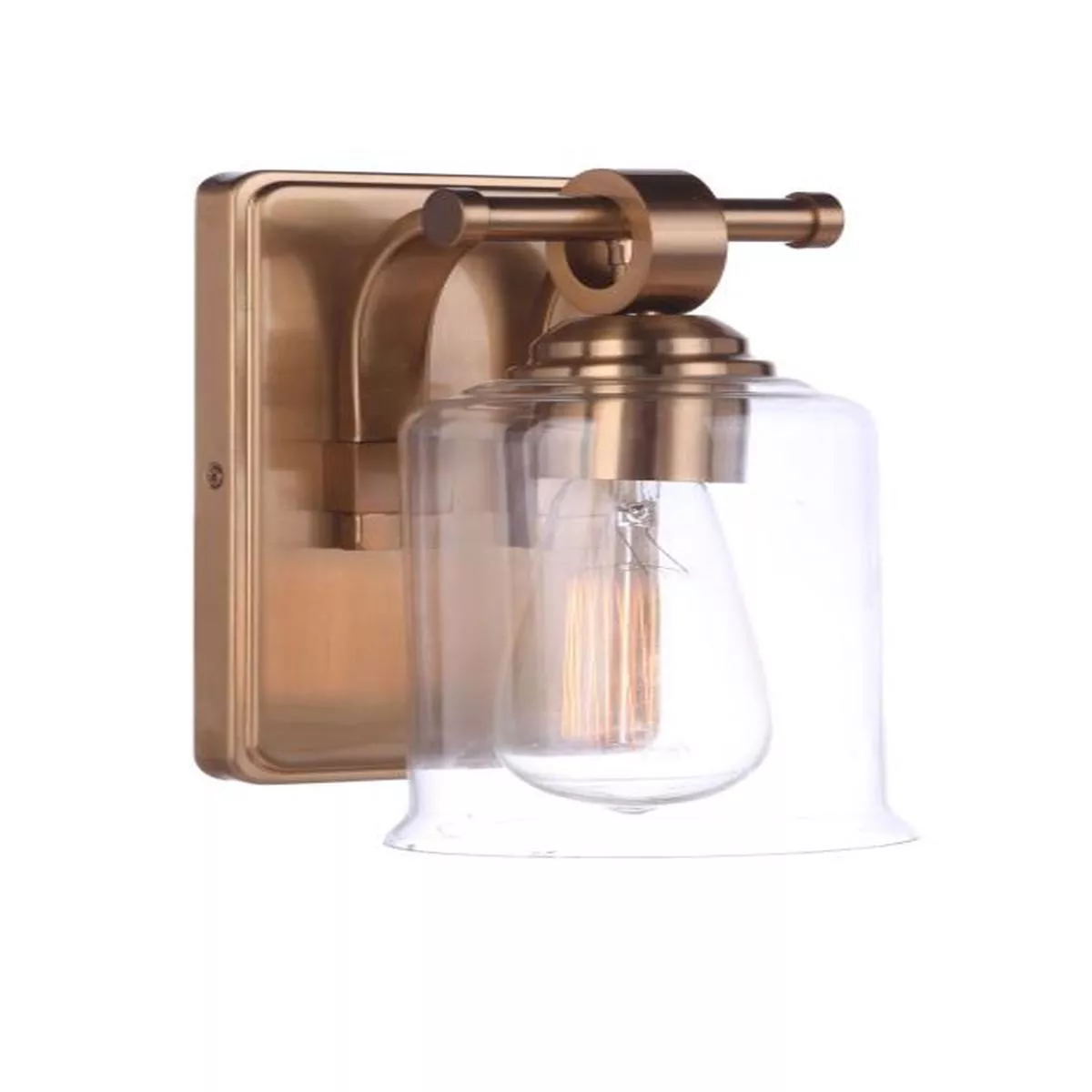 Romero 1 Light Wall Sconce in Satin Brass