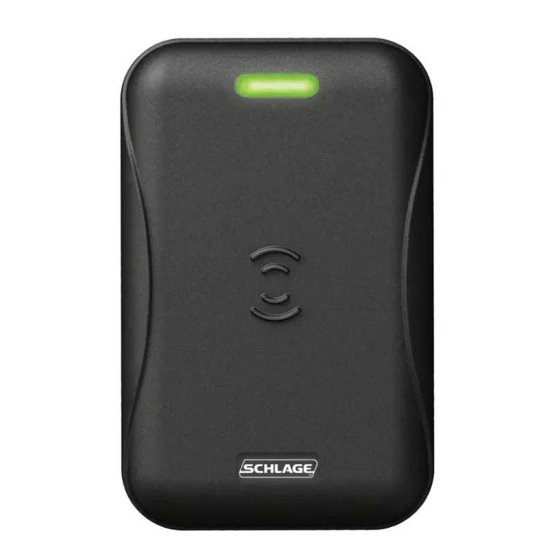 Schlage Electronics MT15-485 Multi-Technology Networked Reader, Single-Gang Mount, RS-485 Capable, Black Finish