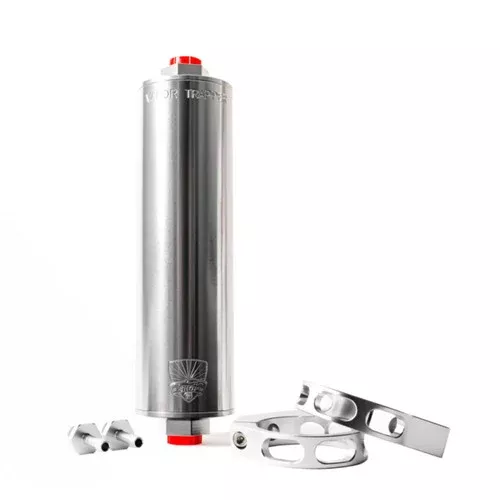 Shop 48 Vapor Trapper™ VT8SIL-3/8-P 3/8 in. x 8 in. Silver Universal Charcoal Canister Fuel Tank Vent Line Vapor Filter (Premium Package)