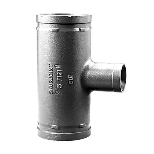 Shurjoint 7121 Grooved Reducing Tee Fitting, Galvanized