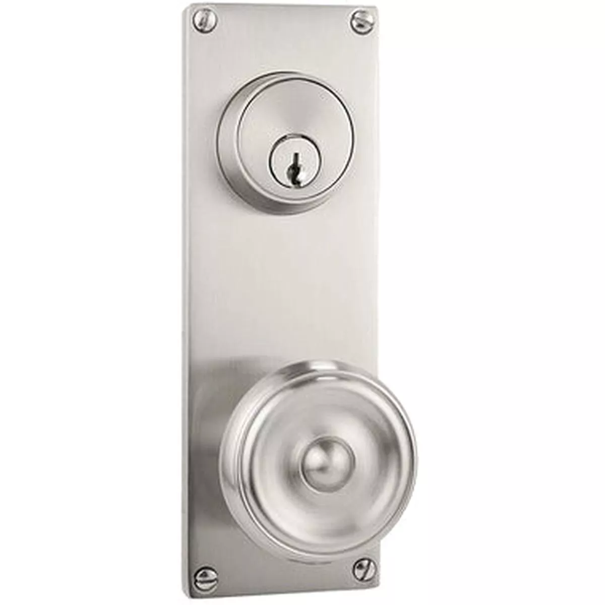 Solid Brass Modern Style Keyed Passage Entryway Set (Brushed Nickel Finish) – Single Door