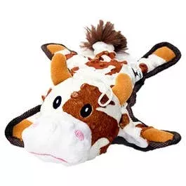 Steel Dog Bumpie Cow with Tennis Ball & Rope