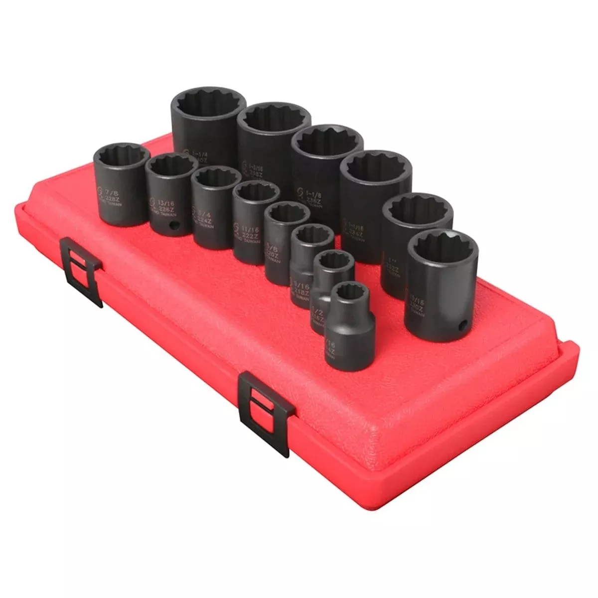 Sunex 2678 Socket Set Imp 1/2″ Dr 14 Pc Std Sae 12Pt