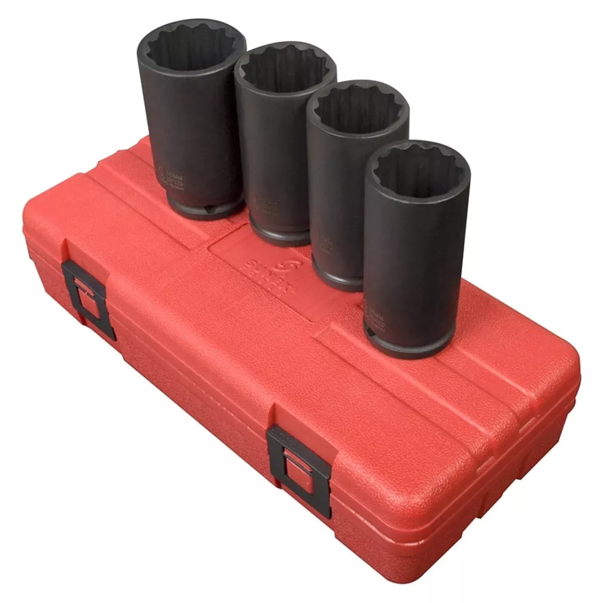 Sunex 2837 4Pc 1/2″ Dr 12 Point Spindle Nut Socket Set
