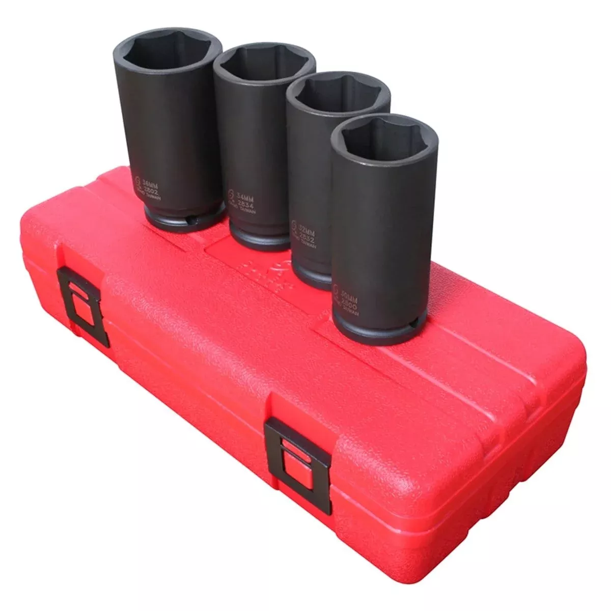 Sunex 2838 Spindle Nut Socket Set 4 Pc 1/2In Dr 6 Point