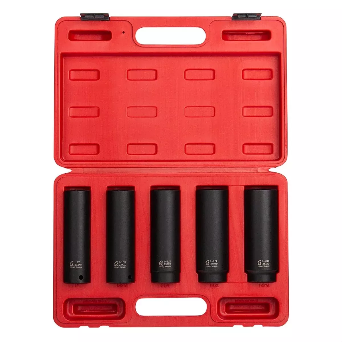 Sunex 2845 1/2″ Dr.Extra Deep Sae Socket Set 5Pc