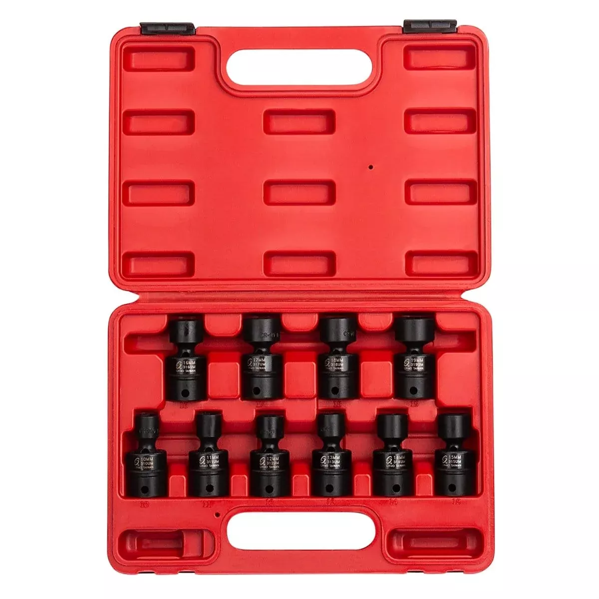 Sunex 3657 3/8" Drive 10 Piece Metric Universal Impact Socket