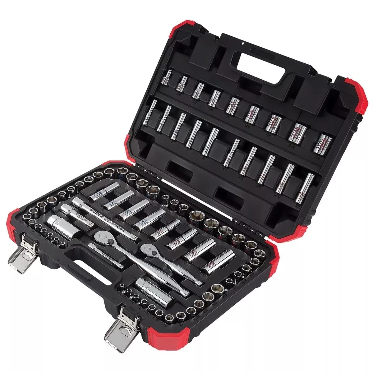 Sunex 3879 79-Piece 1/4 In., 3/8 In. Drive Chrom