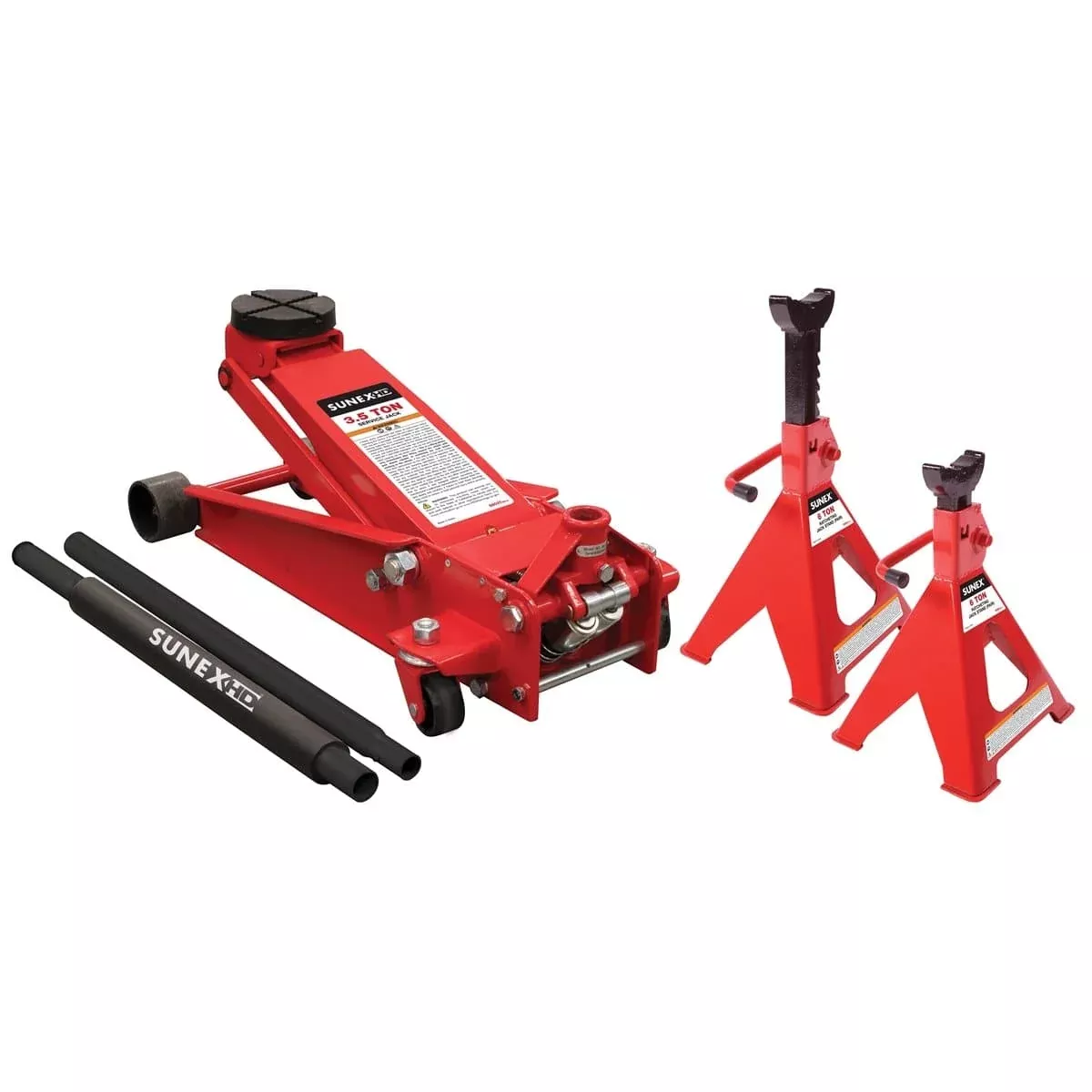 Sunex 66037JPK 3.5 Ton Service Jack With 6 Ton Jack Stands