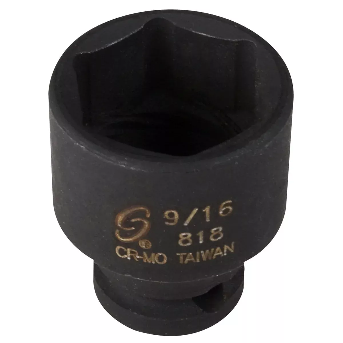 Sunex 818 Soc 9/16 1/4D Imp 6Pt Blk