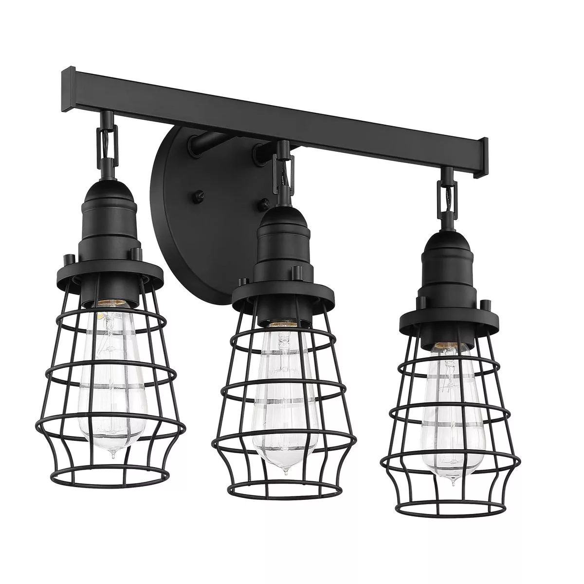 Thatcher 3 Light Vanity in Flat Black – Default Title