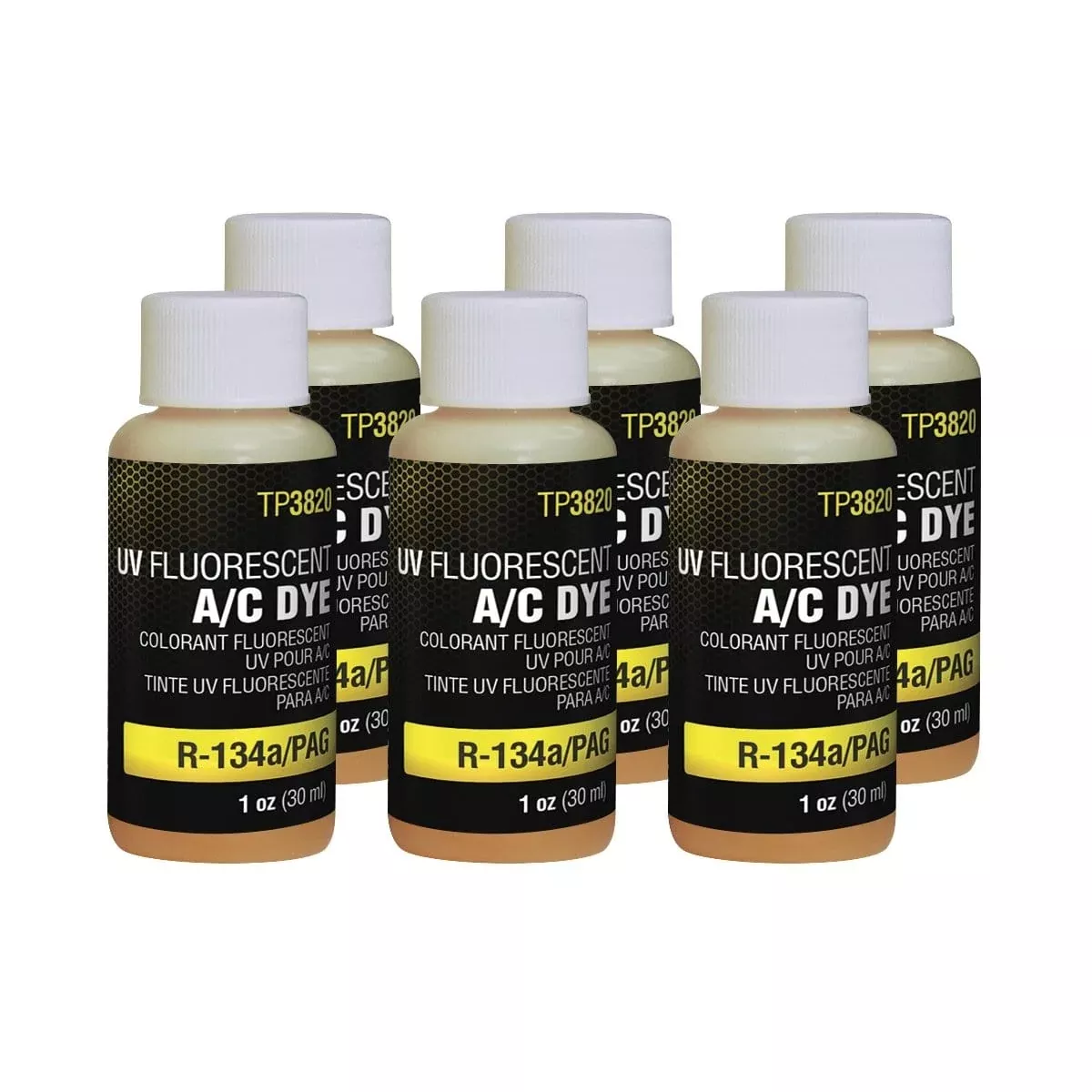 Tracer Products TP3820-1P6 1 Oz Bottles R-134A/Pag A/C Dye 6 Pack