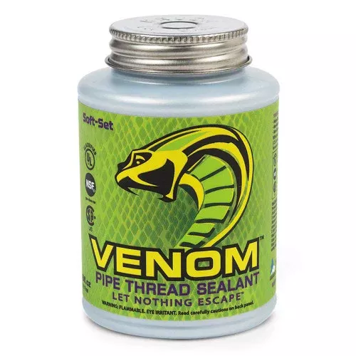 Venom VM16 Universal Pipe Thread Sealant W/ Brush, 16 OZ., Pack of 12