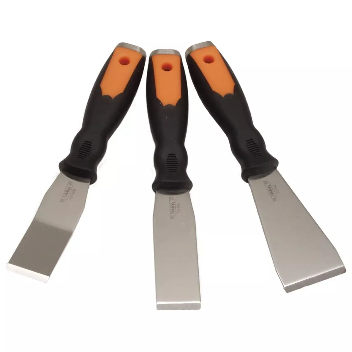 Vim Products SS7000 Stainless Steel 3Pc Stiff Scraper Set-Bolstered