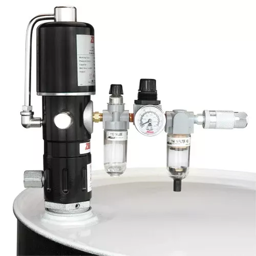 Zeeline 5:1 Pneumatic Stub Style High Flow Rate Piston Pump with FRL, Double Action