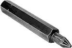 ZEPHYR D1222AA25 #2 Phillips Hex Shank Insert Bit, For Machine Screws, 1/4” Hex Shank