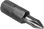 ZEPHYR D1227AA #2 Phillips Hex Shank Insert Bit, For Machine Screws, Reduced Nose Diameter, 1/4” Hex Shank